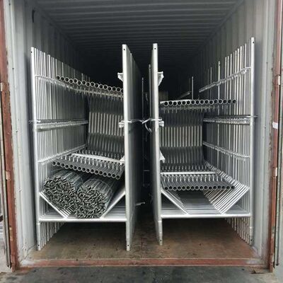 Orange Pre-Galvanized Q235 Steel Frame Scaffolding 3′ X 6′ High Stability Lightweight Ladder Style for Construction