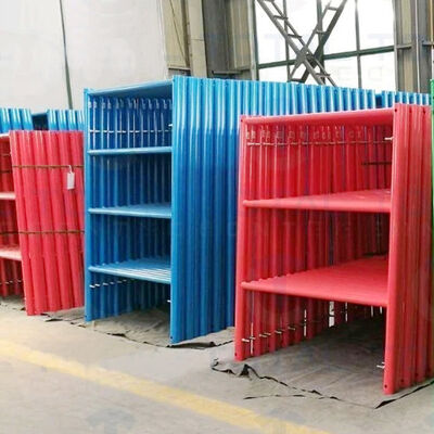 Orange Pre-Galvanized Q235 Steel Frame Scaffolding 3′ X 6′ High Stability Lightweight Ladder Style for Construction