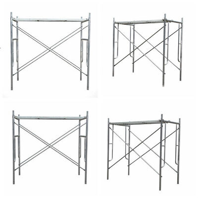Q355 Steel Frame System Scaffolding 5'W x 6' 4"H Walk-Thru Style Yellow Powder Coated