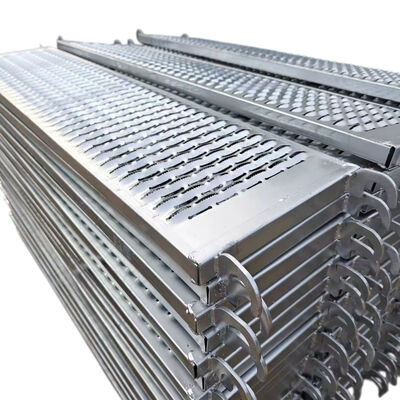 planking in construction Q235 hot dip galvanized steel anti-slip surface reinforced structure for building site platforms and temporary walkway decks BYTHAI